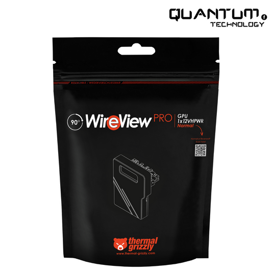 hermal Grizzly WireView 90 Pro GPU 1x12VHPWR – 90° Monitoring & Diagnostics