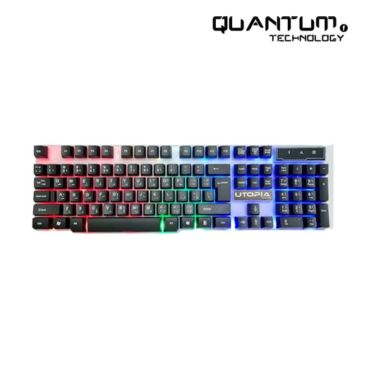 Utopia Gaming Keyboard BA-505 – Rainbow LED, Comfortable, Durable