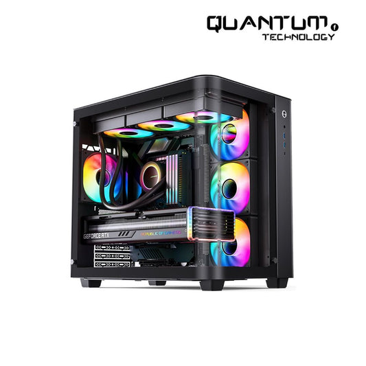 JONSBO TK-3 Black – Curved Glass ATX Mid Tower Case for 40-Series GPUs - Black