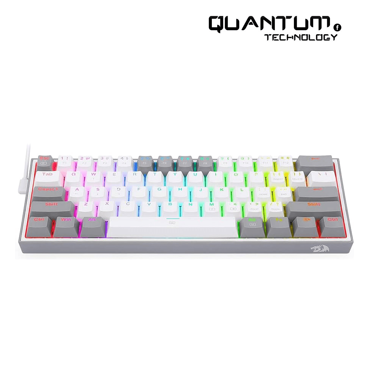 Redragon K617 Fizz 60% Wired RGB Gaming Keyboard, 61 Keys Compact Mech ...