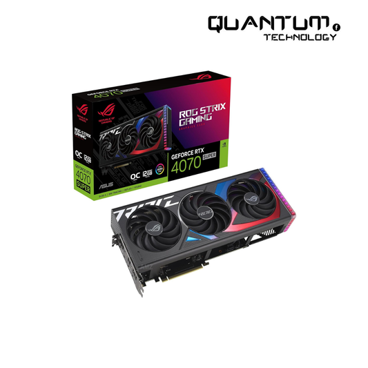 ASUS ROG Strix GeForce RTX 4070 Super OC Edition Gaming Graphics Card (PCIe 4.0, 12GB GDDR6X, DLSS 3, HDMI 2.1a, DisplayPort 1.4a, Massive Vented Backplate, Power Sensing, Aura Sync)