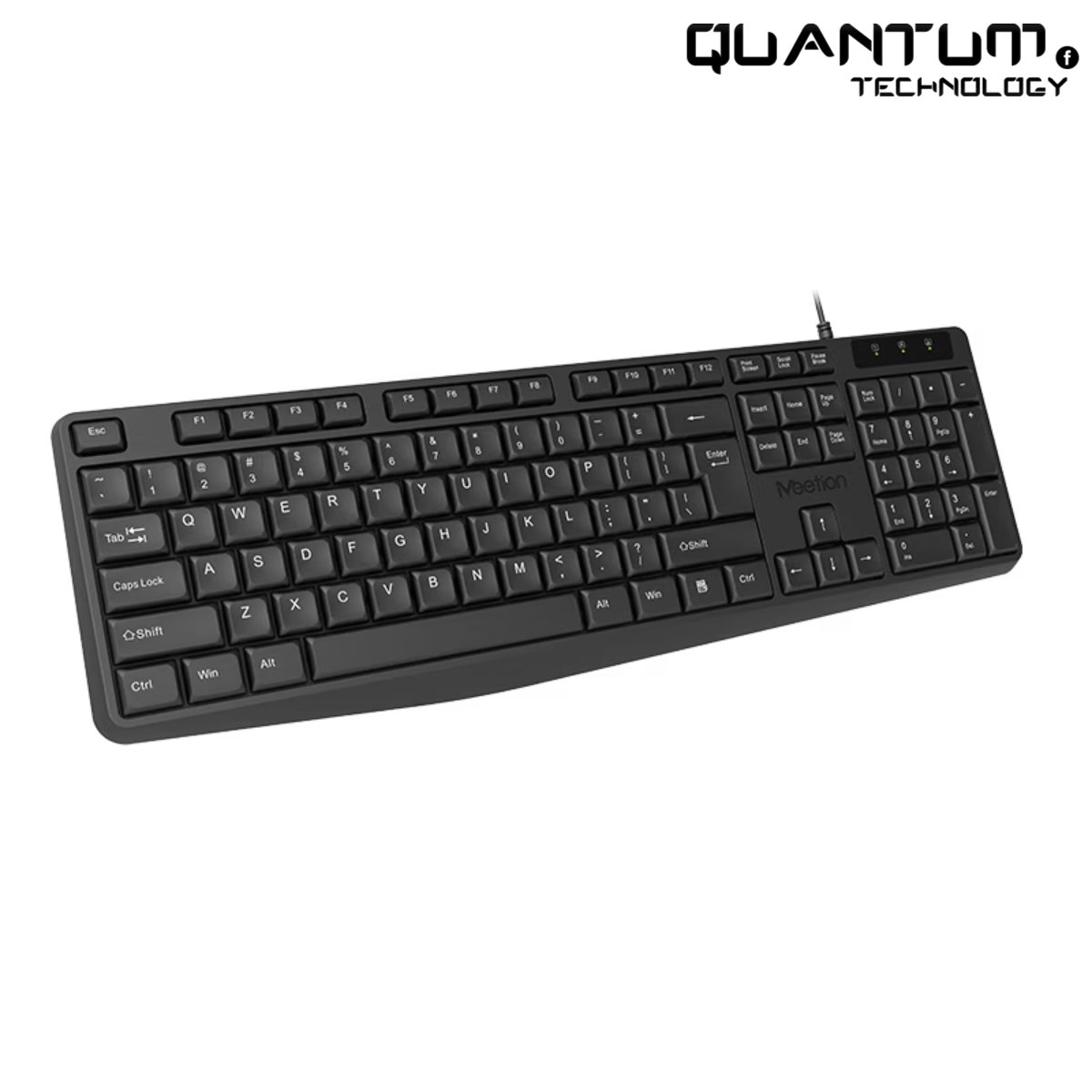 Meetion K200 USB Keyboard – Full-Size, Quiet Typing, Durable Design