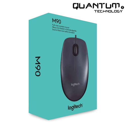 Logitech M90 Wired Optical Mouse – 1000 DPI USB Plug & Play