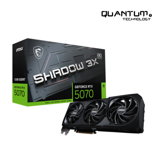 MSI GeForce RTX 5070 12GB SHADOW 3X OC – Gaming Graphics Card | DLSS 3.5, Ray Tracing