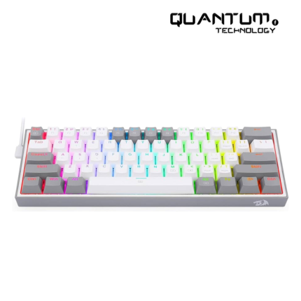 Redragon K617 Fizz 60% Wired RGB Gaming Keyboard with customizable RGB backlighting and Red switches.