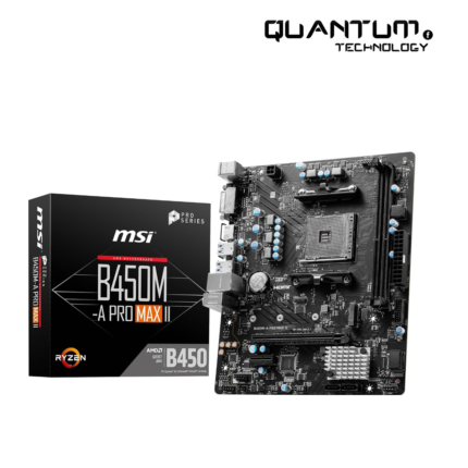 MSI B450M-A PRO MAX II ProSeries motherboard for AMD Ryzen processors.