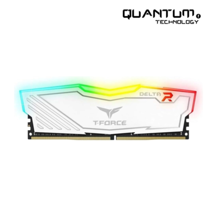 Ram Team T-Force Delta RGB DDR4 8GB 3200MHz CL16 White memory module with RGB lighting