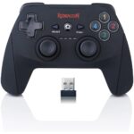 Redragon HARROW G808 Wireless Gamepad displaying ergonomic design and controls.