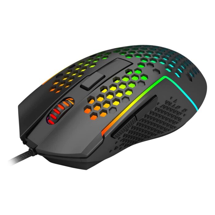 Redragon M987 RGB Gaming Mouse - Light Weight Only [55 Grams] - Optical Sensor 12,400 DPI - 6 Programmable Buttons