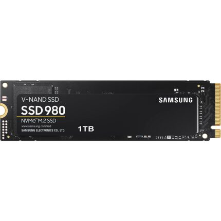 Samsung 980 1TB NVMe SSD M.2 2280 - High-speed storage with PCIe 3.0 x4 interface and read speeds up to 3300MB/s for enhanced system performance.