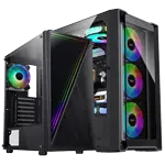 PC cases including ATX cases and mini-ITX enclosures.