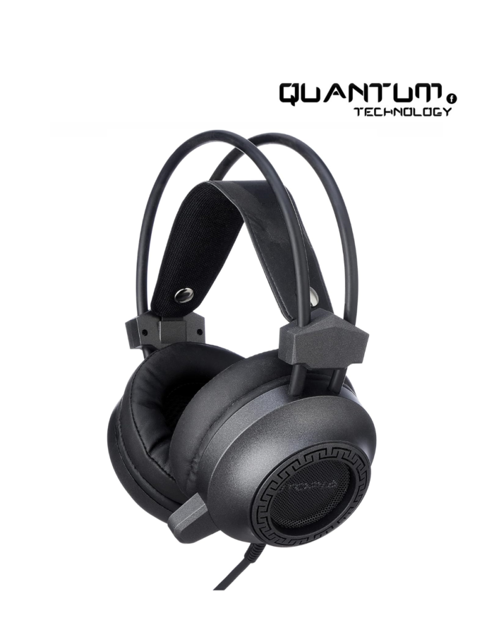 Utopia U-600 Wired Gaming Headset in black with high-fidelity audio, memory foam cushions, and customizable RGB lighting for an immersive gaming experience