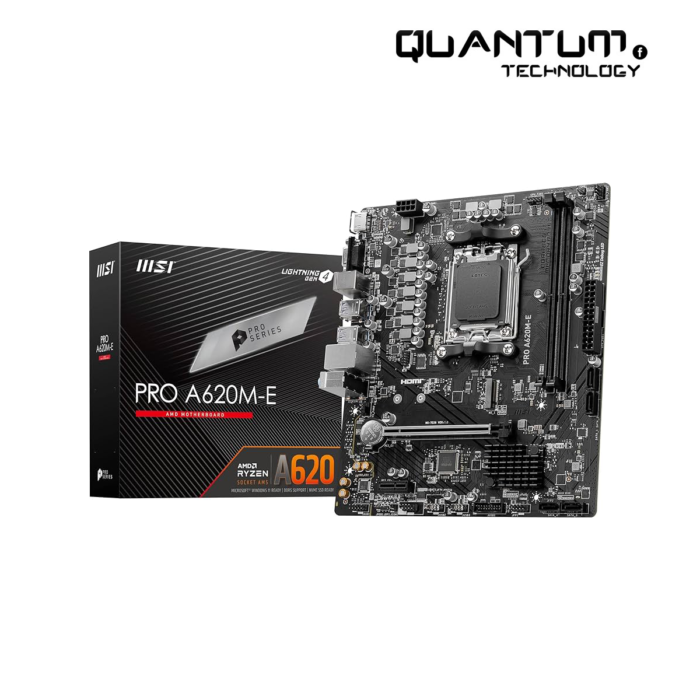 MB PRO A620M-E Micro-ATX Motherboard highlighting key features and connectivity