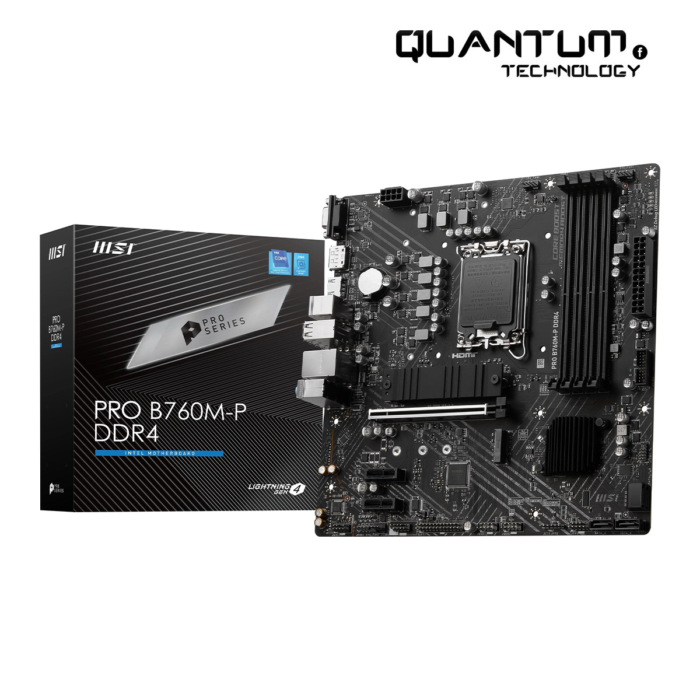 MB PRO B760M-P DDR4 Micro-ATX Motherboard highlighting performance and connectivity features