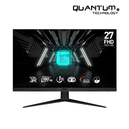 MSI G2712F 27-inch QD-OLED FHD computer monitor with a 180Hz refresh rate and 1ms response time for stunning visuals.