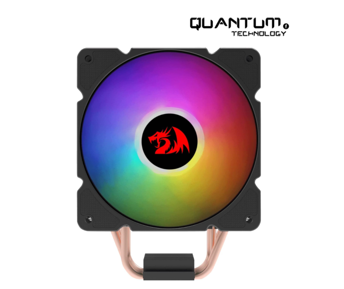 Redragon CC-2000 EFFECT RGB CPU Cooler with 120mm PWM fan and four heat pipes.