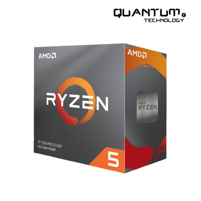 AMD Ryzen 5 3600 processor with Wraith Spire Cooler, featuring 6 cores and 12 threads for high performance and multitasking.