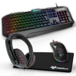 PC accessories including gaming mice and keyboard covers.