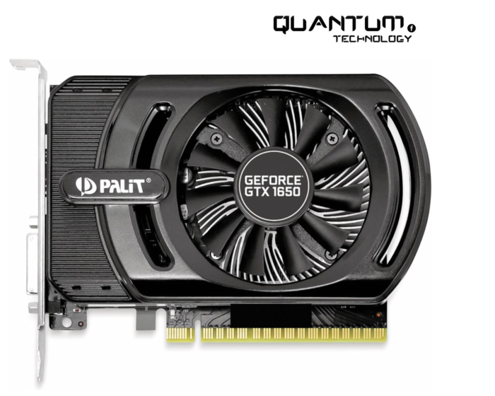 Palit GeForce GTX 1650 StormX OC 4 GB GDDR5 graphics card with sleek design and powerful performance.