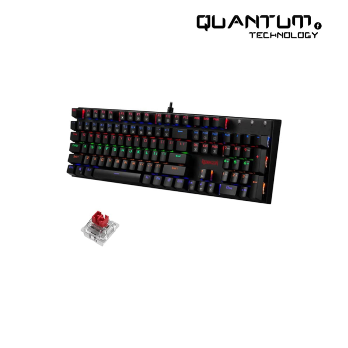 Redragon K565 R RUDRA Mechanical Gaming Keyboard with Outemu Red Switches and Rainbow LED Lighting