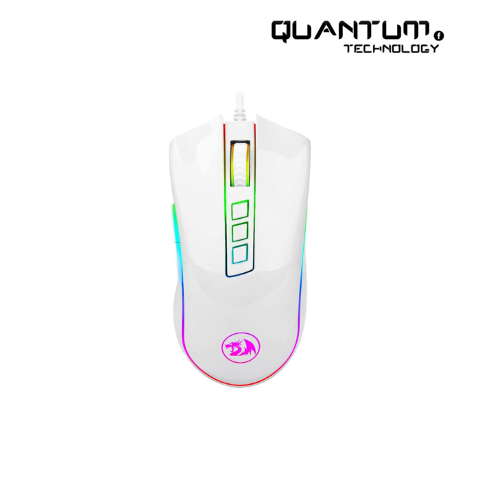 Redragon M711W-1 Cobra Gaming Mouse White with RGB and 12400 DPI for gamers