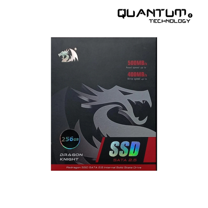 Redragon RM113 Dragon Knight 256GB SATA SSD with 500MB/s read speed for gaming and professional use.