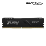 Kingston FURY Beast 8GB DDR4 3200MHz CL16 DIMM Black memory module for high-performance computing.