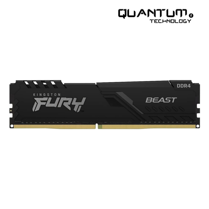 Kingston FURY Beast 8GB DDR4 3200MHz CL16 DIMM Black memory module for high-performance computing.