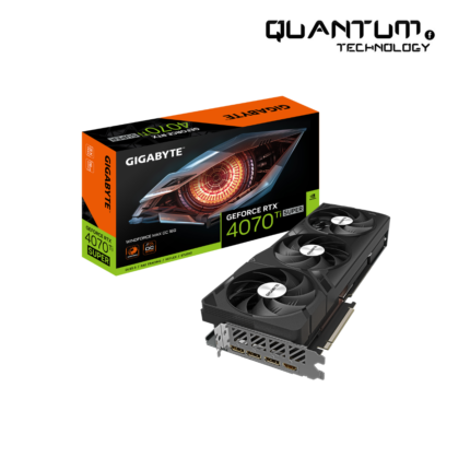 Gigabyte RTX 4070 Ti Super WINDFORCE OC Graphics Card with 16GB GDDR6X memory, 256-bit interface, and triple-fan cooling system.