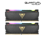 Patriot Viper Steel RGB DDR4 32GB (2x16GB) memory kit with 3200MT/s speed, CL16 latency, and customizable RGB lighting for high-performance gaming.