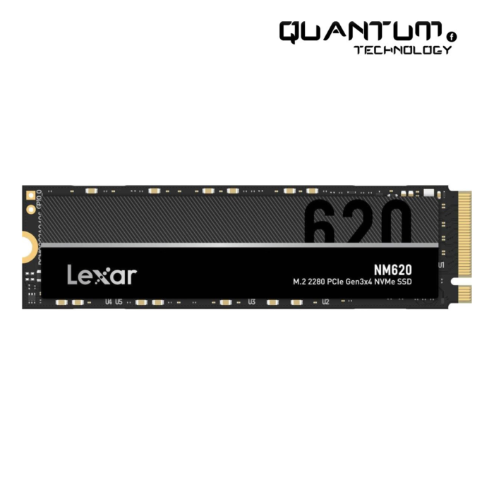 Lexar NM620 SSD 2TB PCIe Gen3 NVMe M.2 2280 internal solid-state drive with up to 3300MB/s sequential read speed for high-performance computing.